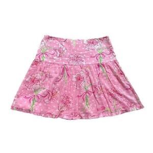 Lilly Pulitzer Women Nikita Pink Floral Ruffle Mini Skirt 4